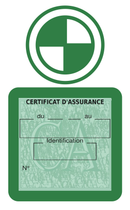 Porte Vignette Assurance Pare Brise Voiture Pour BMW | Étui Simple Pochette Adhésive Autocollant Sticker Vert