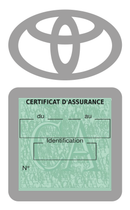 Porte Vignette Assurance Pare Brise Voiture Pour Toyota | Étui Simple Pochette Adhésive Autocollant Sticker Gris