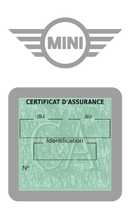 Porte Vignette Assurance Pare Brise Voiture Pour Mini | Étui Simple Pochette Adhésive Autocollant Sticker Gris