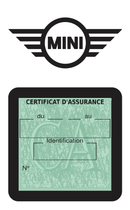 Porte Vignette Assurance Pare Brise Voiture Pour Mini | Étui Simple Pochette Adhésive Autocollant Sticker Noir