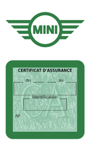 Porte Vignette Assurance Pare Brise Voiture Pour Mini | Étui Simple Pochette Adhésive Autocollant Sticker Vert