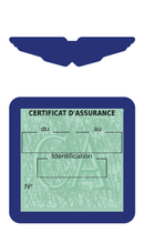 Porte Vignette Assurance Pare Brise Voiture Pour Aston Martin | Étui Simple Pochette Adhésive Autocollant Sticker Bleu