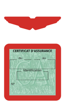 Porte Vignette Assurance Pare Brise Voiture Pour Aston Martin | Étui Simple Pochette Adhésive Autocollant Sticker Rouge