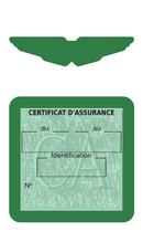 Porte Vignette Assurance Pare Brise Voiture Pour Aston Martin | Étui Simple Pochette Adhésive Autocollant Sticker Vert
