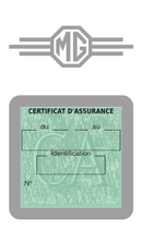 Porte Vignette Assurance Pare Brise Voiture Pour MG | Étui Simple Pochette Adhésive Autocollant Sticker Gris