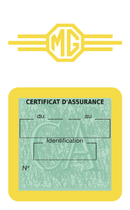 Porte Vignette Assurance Pare Brise Voiture Pour MG | Étui Simple Pochette Adhésive Autocollant Sticker Jaune