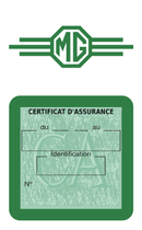 Porte Vignette Assurance Pare Brise Voiture Pour MG | Étui Simple Pochette Adhésive Autocollant Sticker Vert