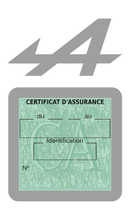 Porte Vignette Assurance Pare Brise Voiture Pour Alpine | Étui Simple Pochette Adhésive Autocollant Sticker Gris
