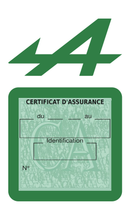 Porte Vignette Assurance Pare Brise Voiture Pour Alpine | Étui Simple Pochette Adhésive Autocollant Sticker Vert