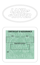 Porte Vignette Assurance Pare Brise Voiture Pour Range Rover | Étui Simple Pochette Adhésive Autocollant Sticker Blanc