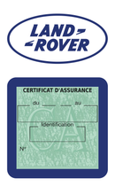 Porte Vignette Assurance Pare Brise Voiture Pour Range Rover | Étui Simple Pochette Adhésive Autocollant Sticker Bleu