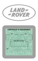 Porte Vignette Assurance Pare Brise Voiture Pour Range Rover | Étui Simple Pochette Adhésive Autocollant Sticker Gris