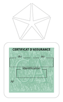Porte Vignette Assurance Pare Brise Voiture Pour Chrysler | Étui Simple Pochette Adhésive Autocollant Sticker Blanc