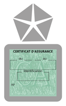 Porte Vignette Assurance Pare Brise Voiture Pour Chrysler | Étui Simple Pochette Adhésive Autocollant Sticker Gris