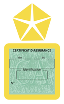 Porte Vignette Assurance Pare Brise Voiture Pour Chrysler | Étui Simple Pochette Adhésive Autocollant Sticker Jaune