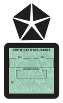 Porte Vignette Assurance Pare Brise Voiture Pour Chrysler | Étui Simple Pochette Adhésive Autocollant Sticker Noir