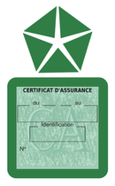 Porte Vignette Assurance Pare Brise Voiture Pour Chrysler | Étui Simple Pochette Adhésive Autocollant Sticker Vert