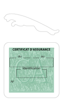 Porte Vignette Assurance Pare Brise Voiture Pour Jaguar | Étui Simple Pochette Adhésive Autocollant Sticker Blanc