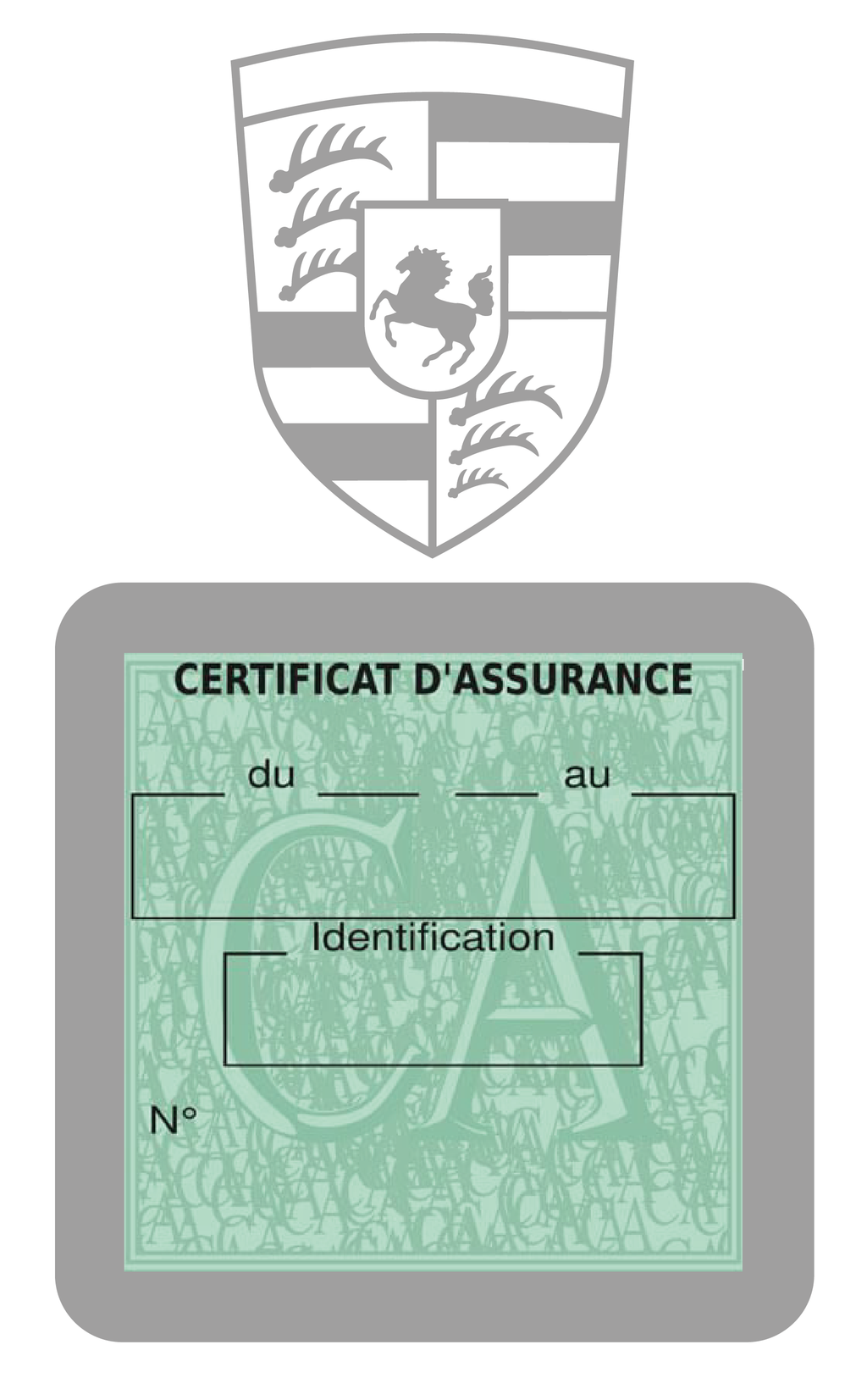 Support Porte certificat vignette d'assurance automobile - Site de