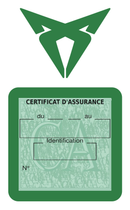 Porte Vignette Assurance Pare Brise Voiture Pour Cupra | Étui Simple Pochette Adhésive Autocollant Sticker Vert