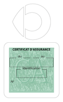 Porte Vignette Assurance Pare Brise Voiture Pour Smart | Étui Simple Pochette Adhésive Autocollant Sticker Blanc