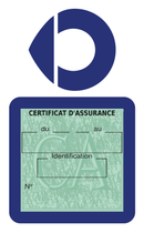 Porte Vignette Assurance Pare Brise Voiture Pour Smart | Étui Simple Pochette Adhésive Autocollant Sticker Bleu