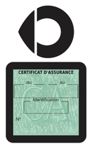 Porte Vignette Assurance Pare Brise Voiture Pour Smart | Étui Simple Pochette Adhésive Autocollant Sticker Noir