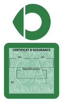 Porte Vignette Assurance Pare Brise Voiture Pour Smart | Étui Simple Pochette Adhésive Autocollant Sticker Vert