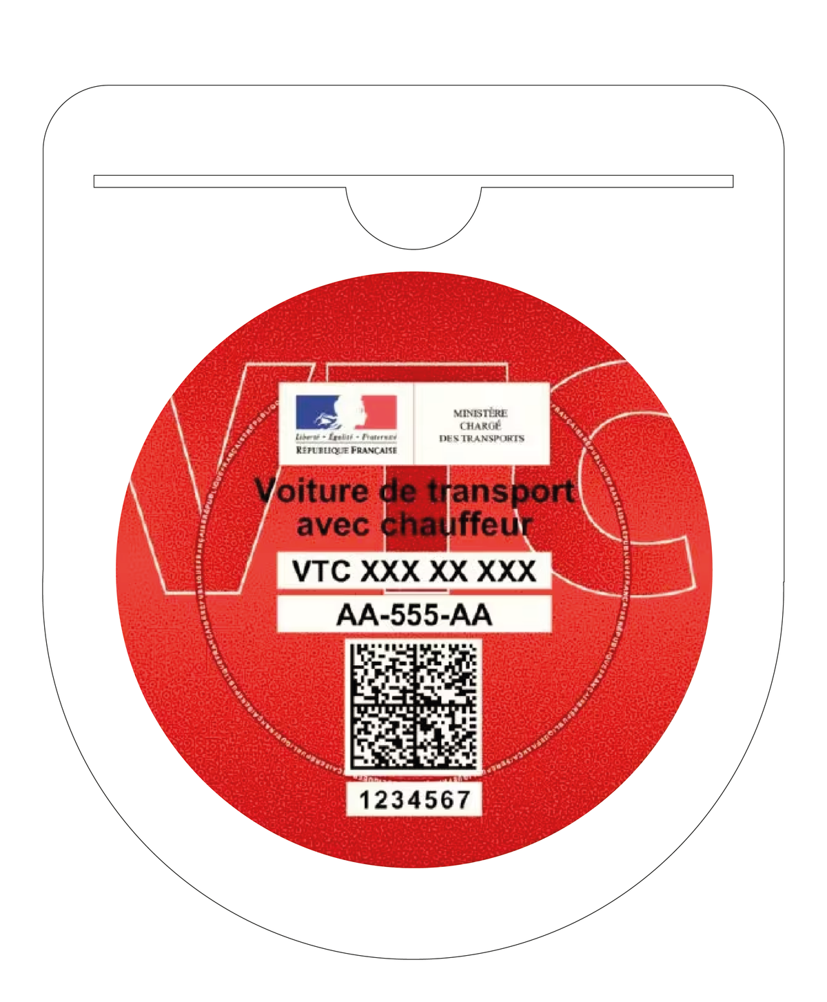 Support Macaron Vtc Kit Conformité VTC Idée Pro Mobilité - 1 Porte-carte 2 Autocollants - Made In France Porte Carte Pare Brise Handicapé